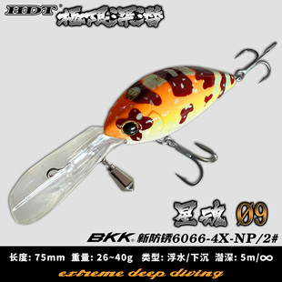 极限深潜/星魂/海盗团路亚假饵根钓石斑黑鲷远投摇滚小胖子