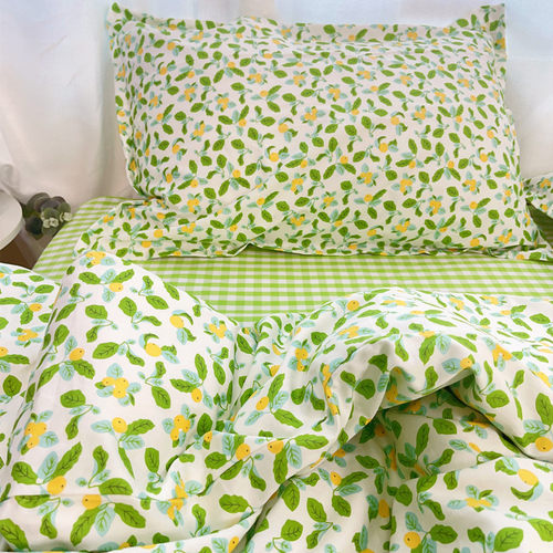 精梳棉粗布+纯棉斜纹被套