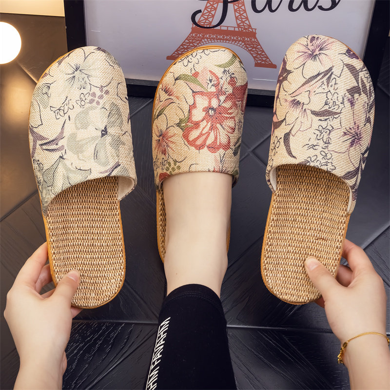 四季中国风布艺拖鞋亚麻居家用情侣时尚平软底包头男女高颜值夏天,居家布艺,居家亚麻拖鞋,淘宝优惠券,粉丝福利购,淘宝优惠卷