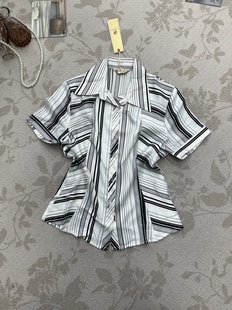 短袖 显瘦气质复古衬衫 宽松休闲上衣 新款 夏季