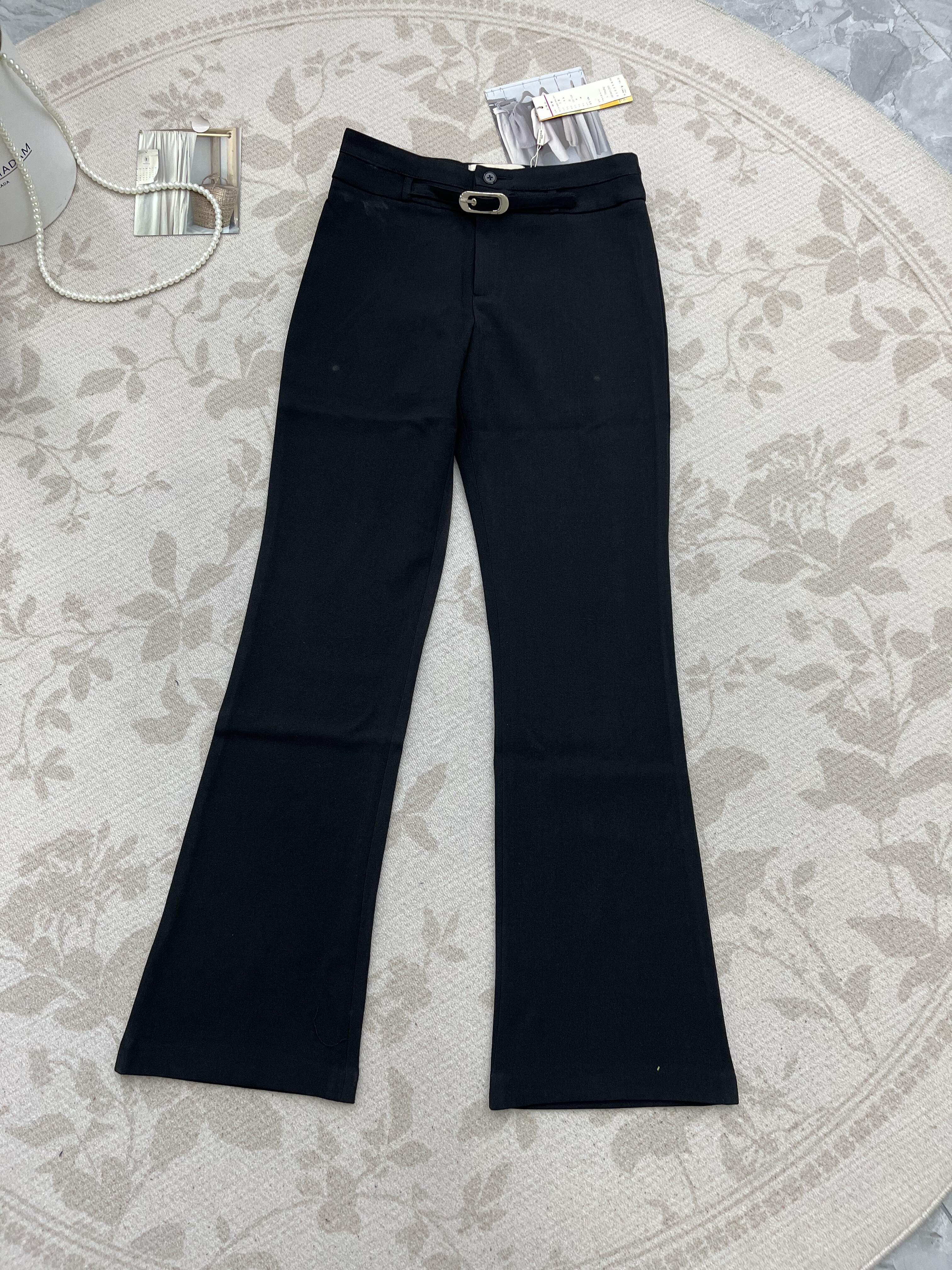 复古黑色显瘦高腰阔腿裤女垂坠感通勤微喇休闲西裤l,女装/女士精品,上衣,淘宝优惠券,粉丝福利购,淘宝优惠卷