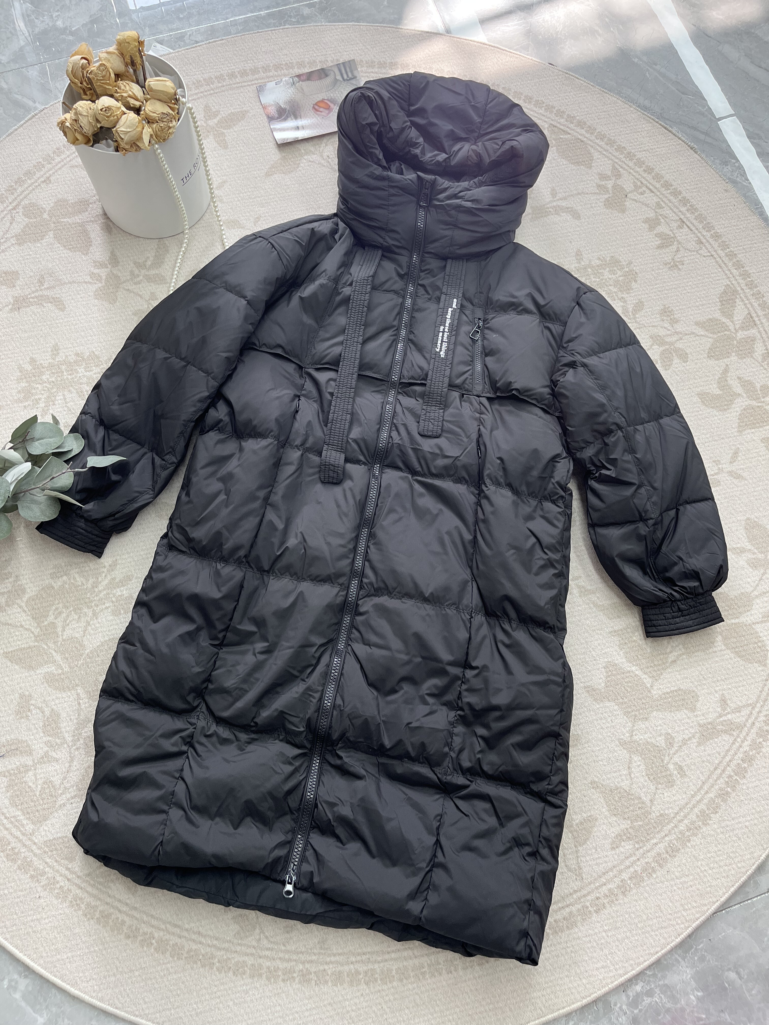 高品质显瘦修身韩版冬季加厚保暖长款连帽羽绒服女