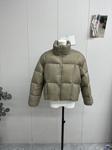 高品质立领奶咖色羽绒服保暖时尚百搭厚实洋气韩版款