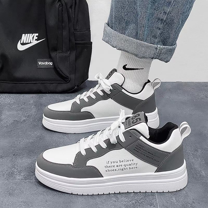 工作男鞋2025新款冬季潮流百搭休闲板鞋男士厚底增高运动小白潮鞋,流行男鞋,休闲板鞋,淘宝优惠券,粉丝福利购,淘宝优惠卷