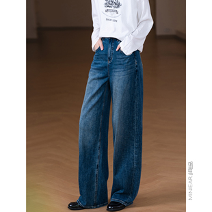 雅痞窄版 直筒牛仔裤 弹力老爹裤 重工雪花炒色 亲肤棉 小耳出品