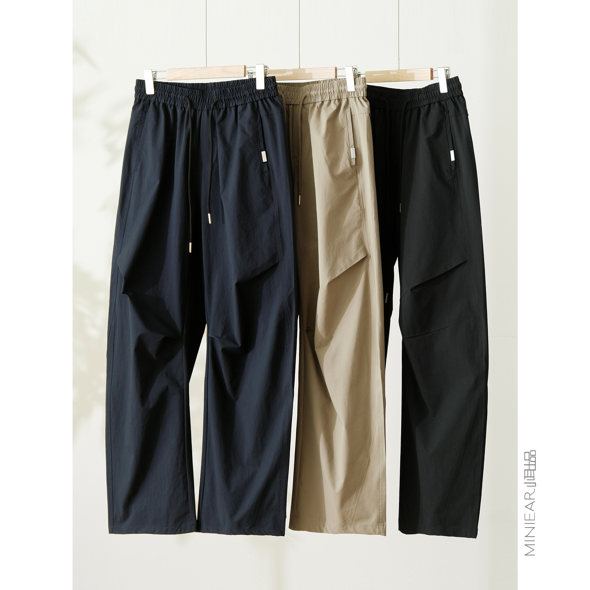 松紧腰系带伞兵冲锋休闲裤