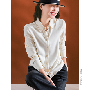 膨体德绒 400克 含绵羊毛百搭时尚 翻领长袖 小耳出品 小衫 新面料