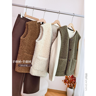 重工羊剪绒 小耳出品 70%羊毛 篙货 牛筋绒内里毛马甲 疯狂宠粉