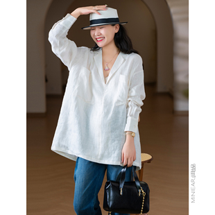 棉 蓬松洗水 领套头长袖 松弛老钱感 西装 亚麻 立裁 小耳出品 大版