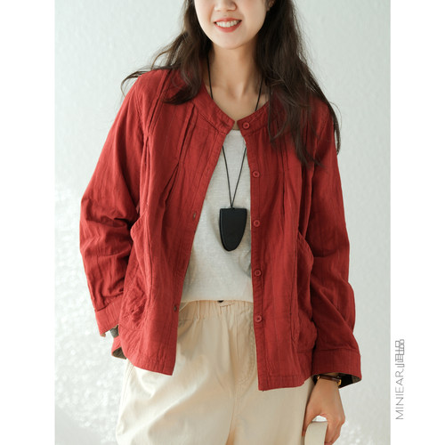 小耳出品纯色简约衬衫