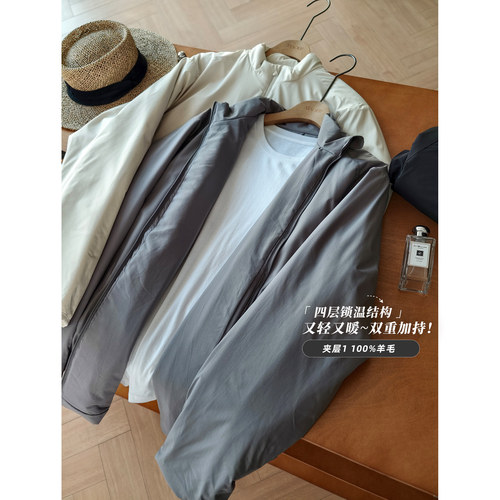 小耳出品【男士气绒服】会飞的羊毛！篙密顺滑/四层锁温/立领外套