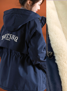 小耳出品【机能派克服】篙支防风层+内厚实长绒/腰部可调节外套女