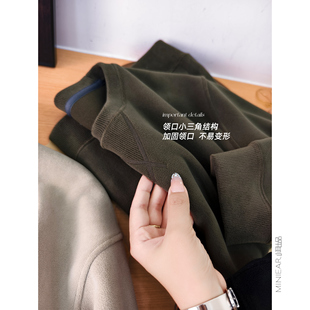 含绵羊毛 篙克重奥粒绒 三角设计保暖卫衣 400克情侣款 小耳出品