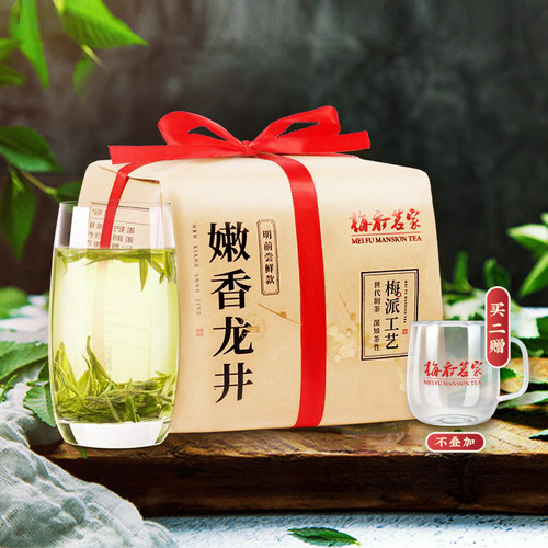 老茶树明前龙井茶豆香浙江杭州