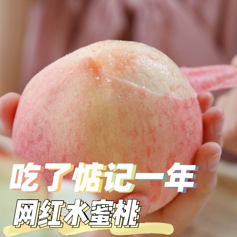 吃了惦记一年的金玉水蜜桃可撕皮软桃现摘现发水分充足5斤11-14枚