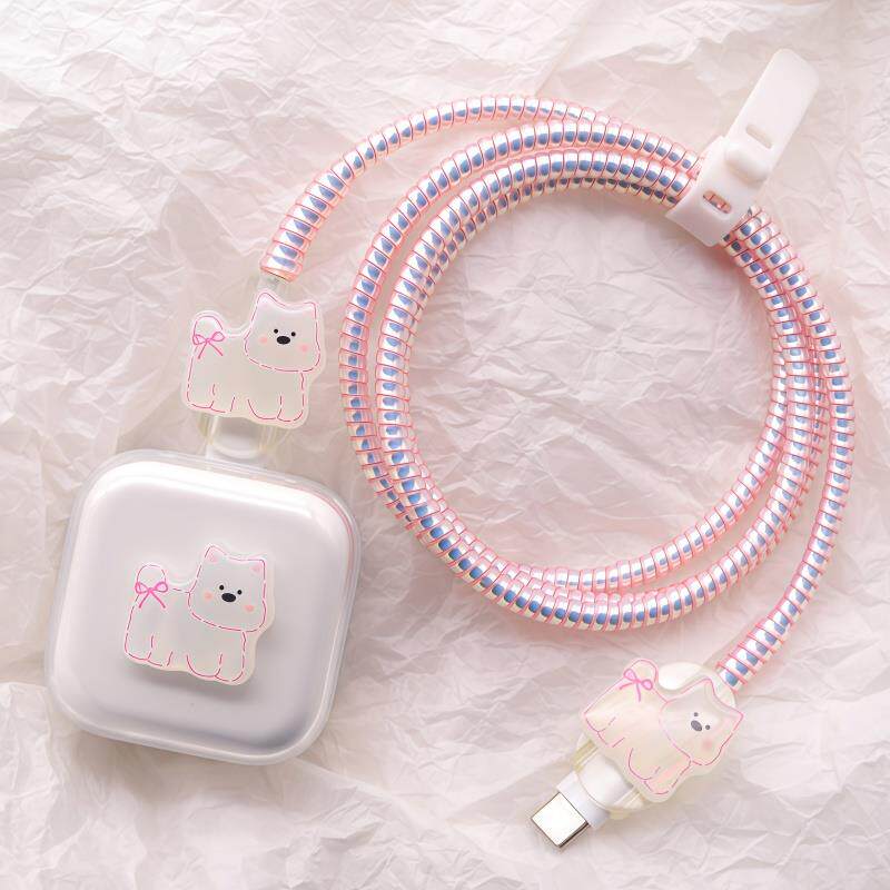 适用40W充电器17pro苹果数据线保护套16充电线绕线器15缠绕绳ipad