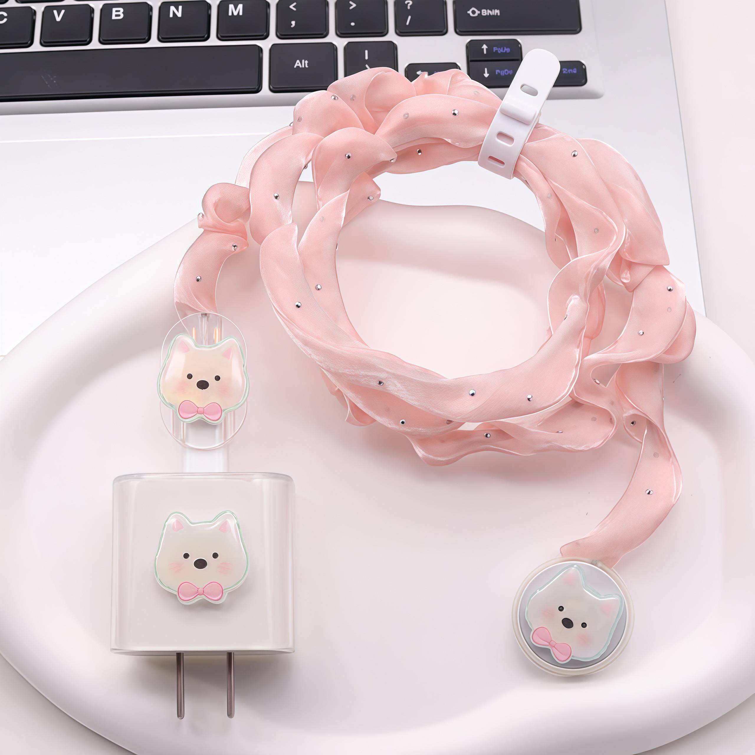 适用S11苹果手表watchS10充电线保护套9充电器防折Ultra网纱绳SE3