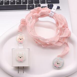 适用S11苹果手表watchS10充电线保护套9充电器防折Ultra网纱绳SE3