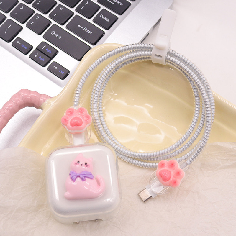 小猫iphone17pro数据线保护套13适用12苹果16充电器壳15电线14绳