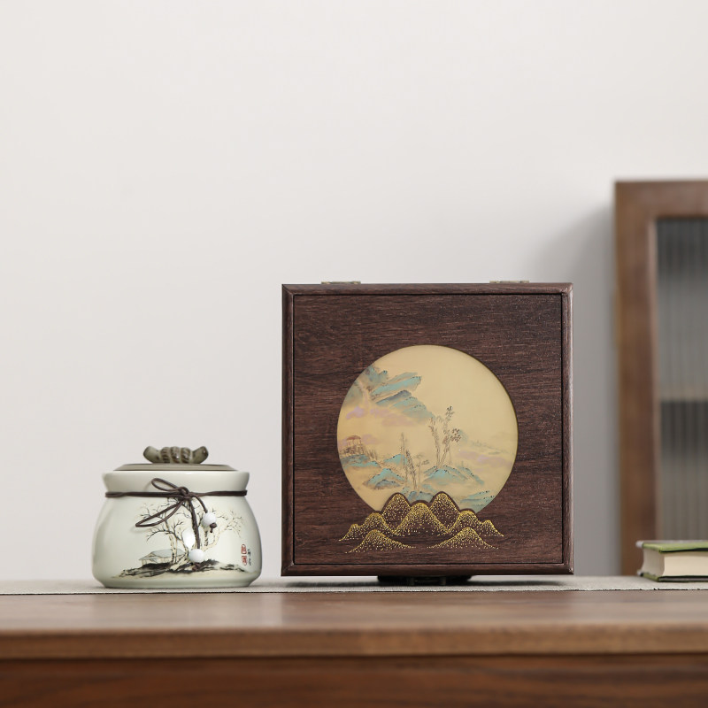 西洋参/枸杞/铁皮石斛/陈皮空礼盒包装密封罐半斤存储罐批发定制