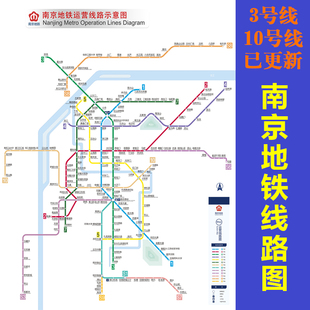 2026南京地铁线路图 南京地铁运营线路示意图 轨道交通规划图海报