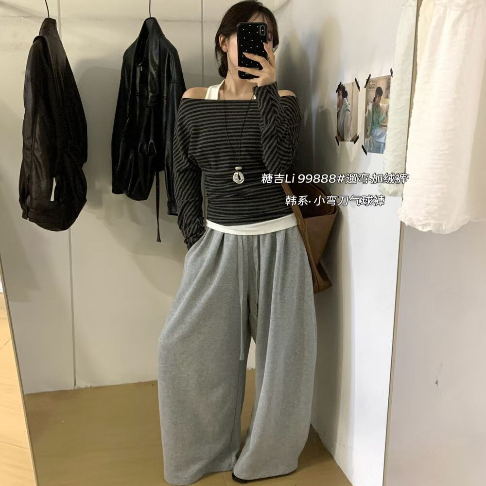 糖吉小弯刀气球裤加绒