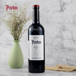 Protos普洛托斯西班牙原瓶进口丹魄窖藏干红葡萄酒750ml