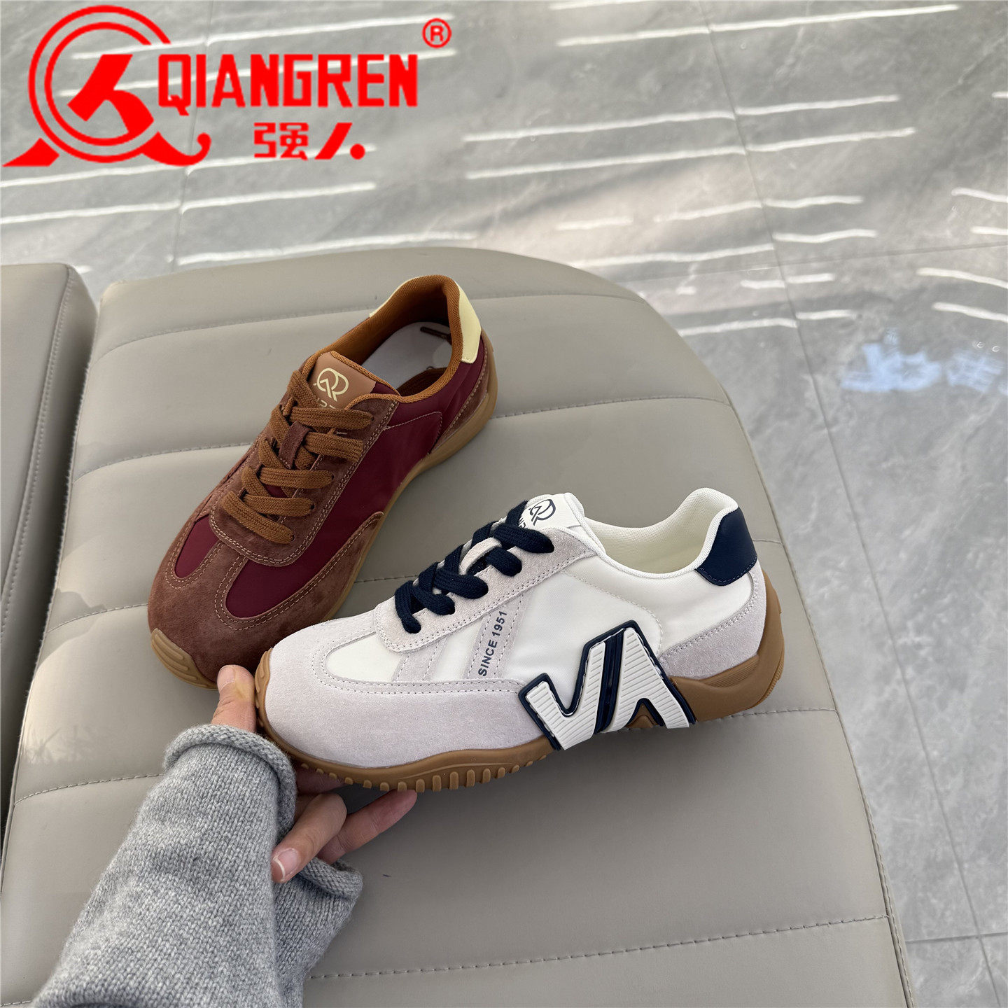 3515强人女鞋德训鞋女系带平底单鞋女2026春季新款休闲鞋女百搭,女鞋,德训鞋,淘宝优惠券,粉丝福利购,淘宝优惠卷