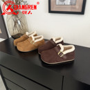 3515强人女鞋加绒勃肯鞋女冬季保暖棉鞋2025新款女家居鞋包跟外穿