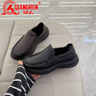 冬季 套脚鞋 加绒休闲皮鞋 保暖2025新款 子 男真皮棉鞋 3515强人男鞋