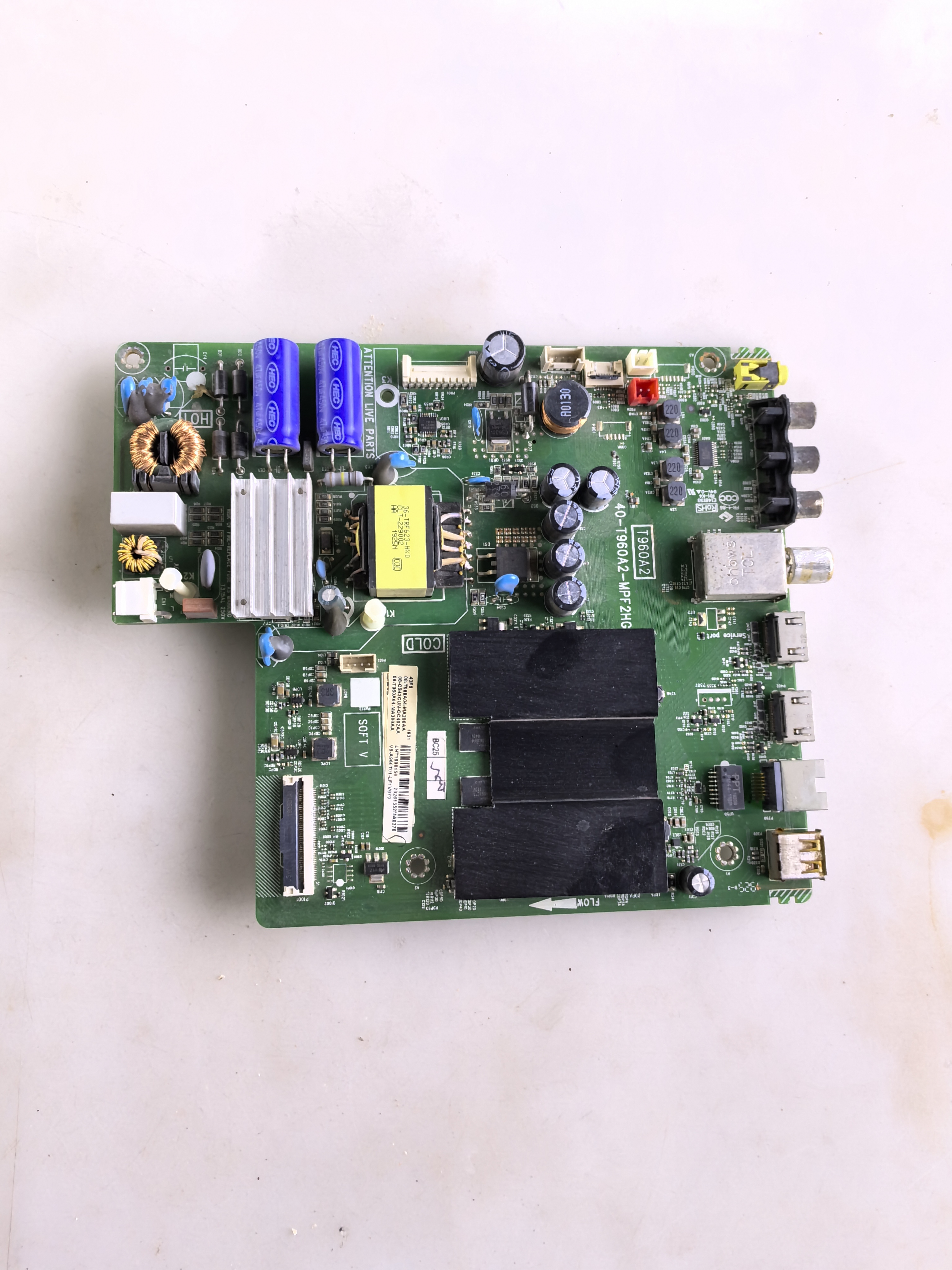 原装TCL  43F6 主板40-T960A2-MPF2HG屏LVU430NDEL CD9W03 V1