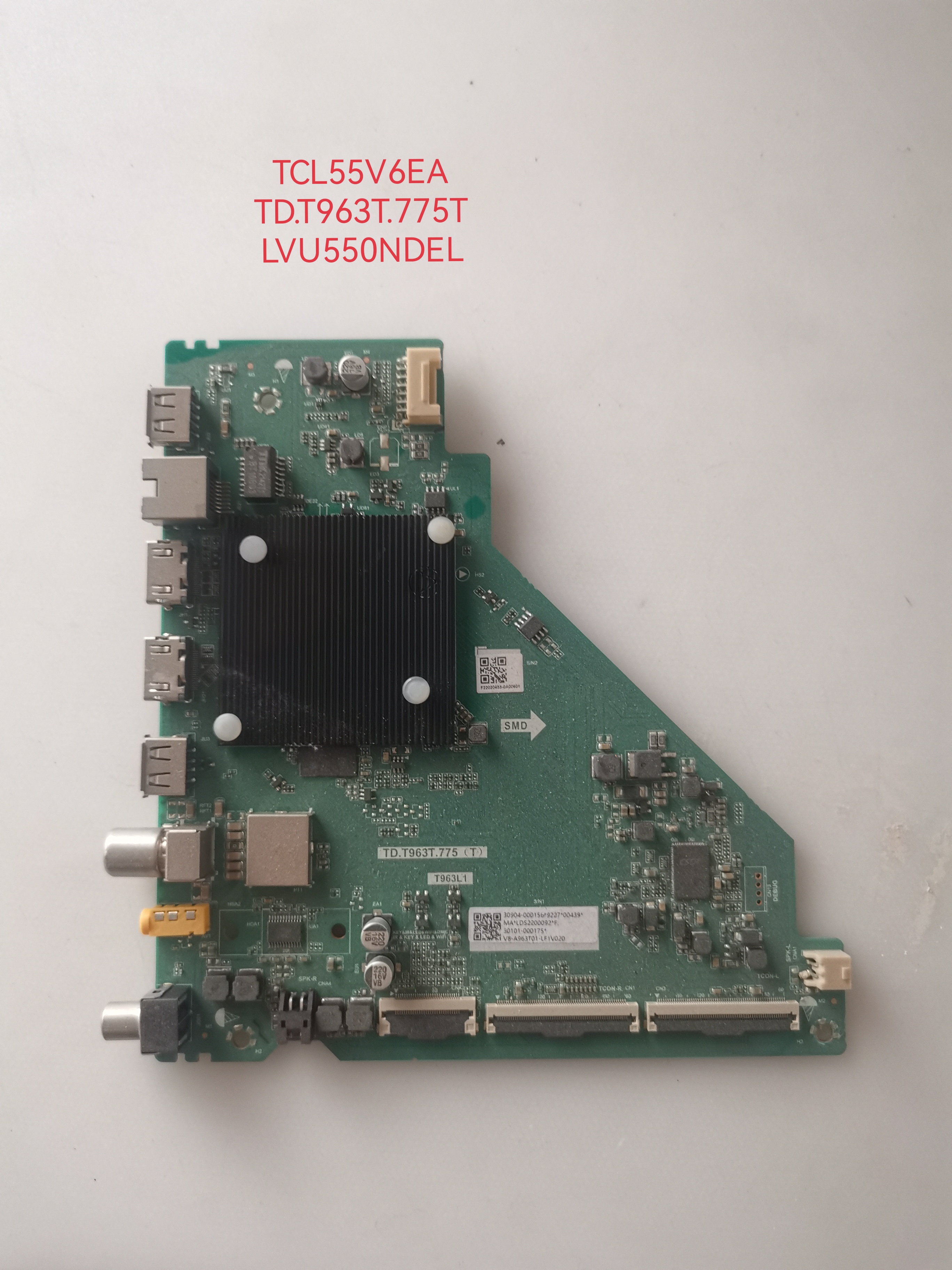原装TCL55/65V6EA主板TD.T963T.775T 屏LVU550NDEL 九成新