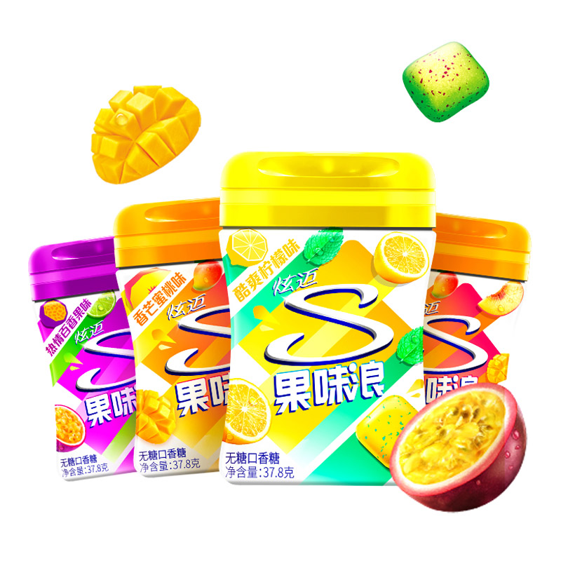 炫迈无糖口香糖果味浪起来大颗粒