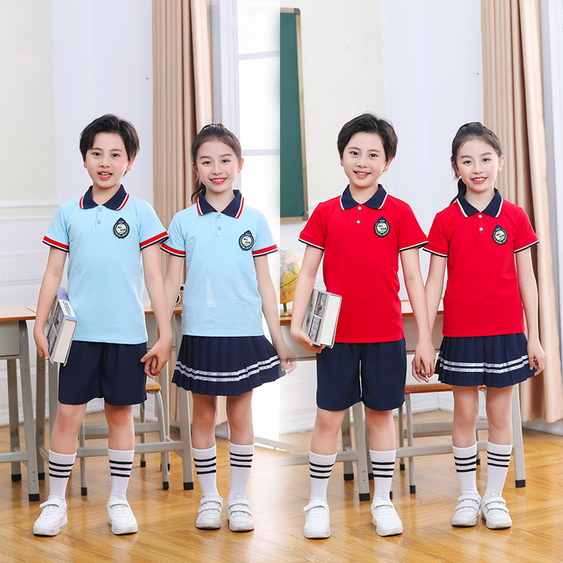 校服套装小学生夏季班服学院英伦风幼儿园园服夏装六一毕业演出服