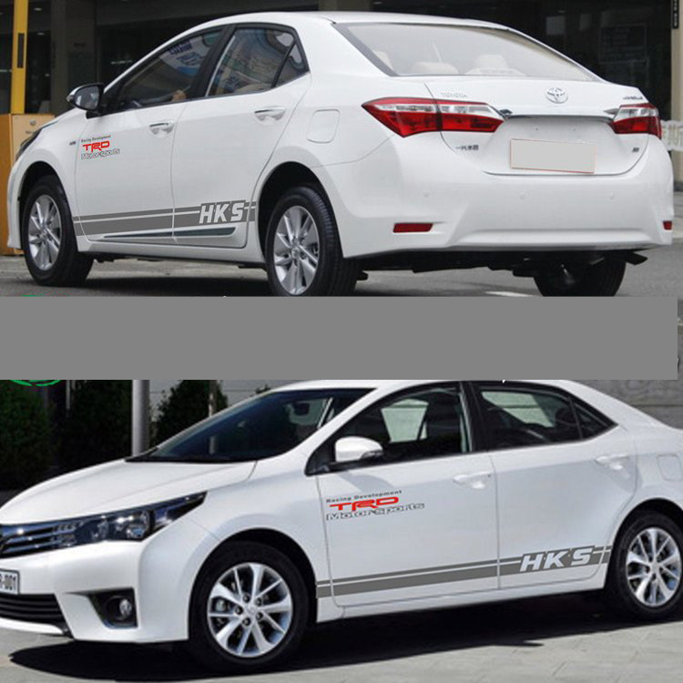 丰田新卡罗拉车贴拉花锐志彩条雷凌威驰车身腰线汽车贴纸装饰改装