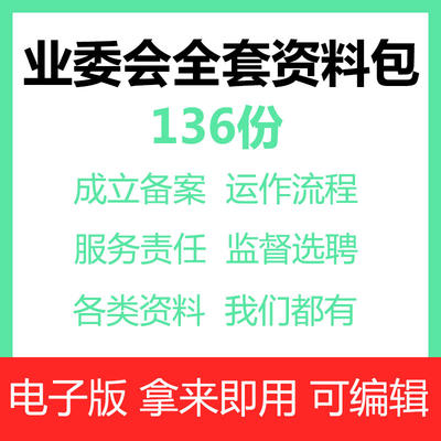 业主委员会成立选举制度业委会小区选聘物业管理服务合同word模板