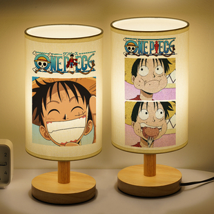 海贼王路飞小夜灯索隆乔巴艾斯床头灯男帝汉库克香吉士小台灯护眼