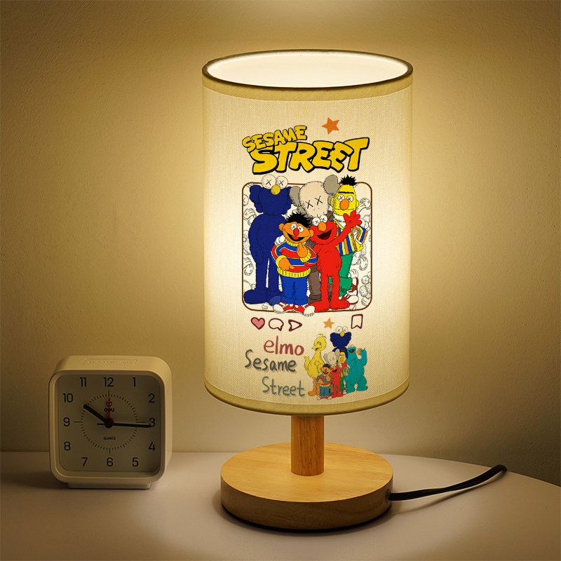 潮牌芝麻街小夜灯男生可爱萌日系床头灯创意定制小孩子卧室小台灯