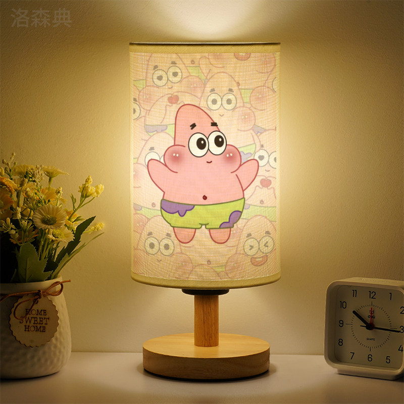 洛森典布卧室卡通实木暖光小夜灯
