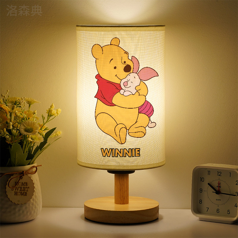 洛森典布卧室卡通三色变光小台灯