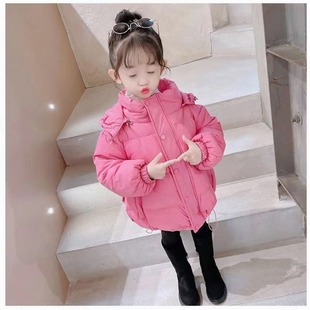 女童棉服加厚冬装2026新款儿童中大童羽绒棉衣可爱中长款洋气外套