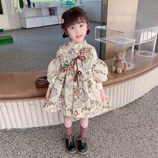 女童外套春装2026新款洋气儿童中长款风衣网红童装女宝宝春秋上衣