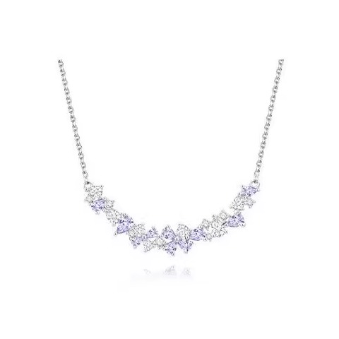 紫腾花项链镶钻女高级轻奢气质时尚锁骨链小众高级感吊坠不掉色