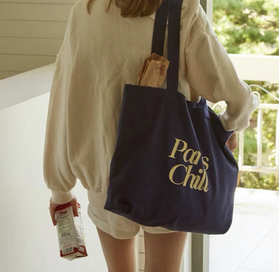 现货 韩免hotel827小众法式水洗棉单肩包 Paris系列 详情页均实拍