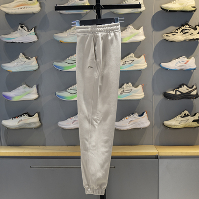 李宁女子卫裤2025冬季新款健身系列宽松加绒保暖运动长裤AKLV822