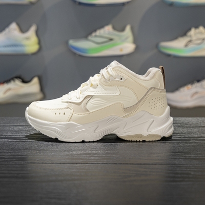 李宁女子加绒中帮休闲鞋2025冬季新品舒适保暖百搭运动鞋AGCV426