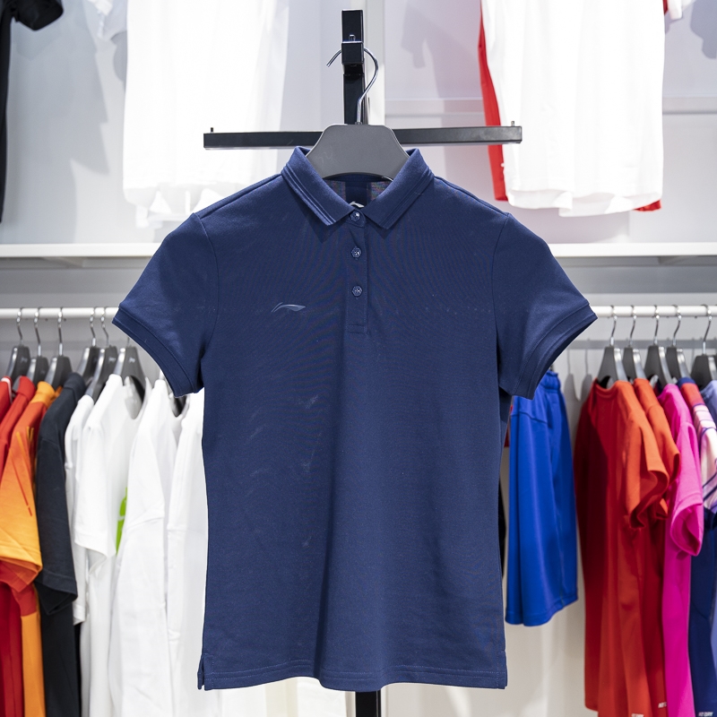 李宁短袖Polo衫休闲舒适透气