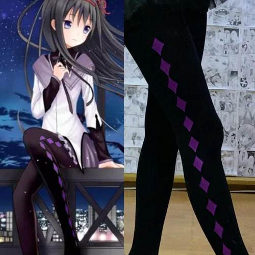 魔法少女小圆晓美焰菱形连裤袜