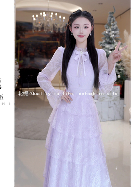 【相思曲】时尚百搭蕾丝领花边短款连衣裙815331+815332+815485