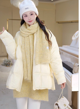 【北栀】休闲百搭简约格子羽绒服813540